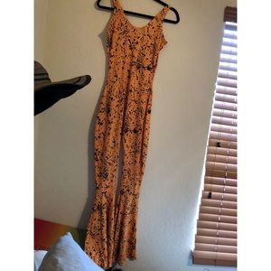 BUNDLE Mustard flare jumpsuit and sparkle set